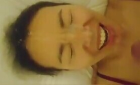 red nighty facial on Asian
